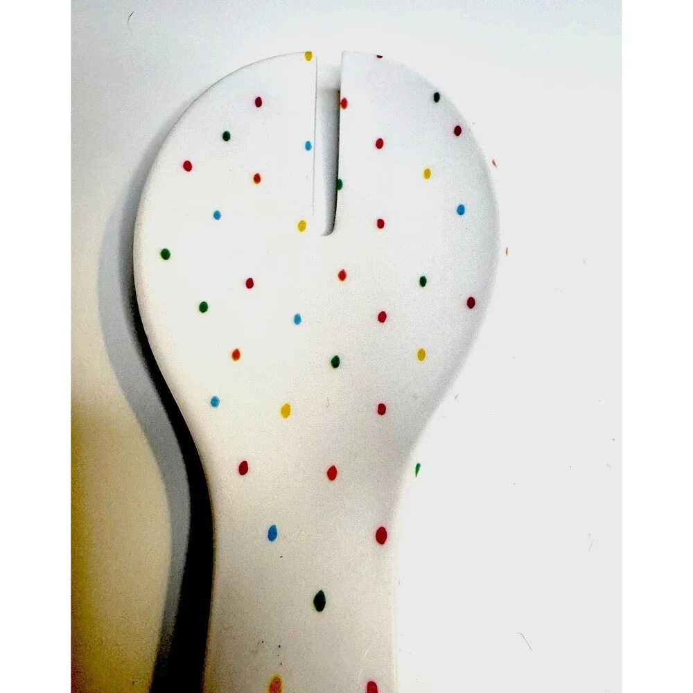 Polka Dot Retro Lightweight Melamine Serving Set Colorful, Mid-Century Style.